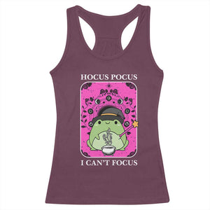 ADHD Meme Racerback Tank Top Neurodivergent Wizard Frog I Cant Focus TS10 Maroon Print Your Wear