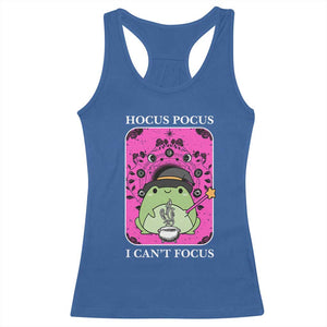 ADHD Meme Racerback Tank Top Neurodivergent Wizard Frog I Cant Focus TS10 Royal Blue Print Your Wear