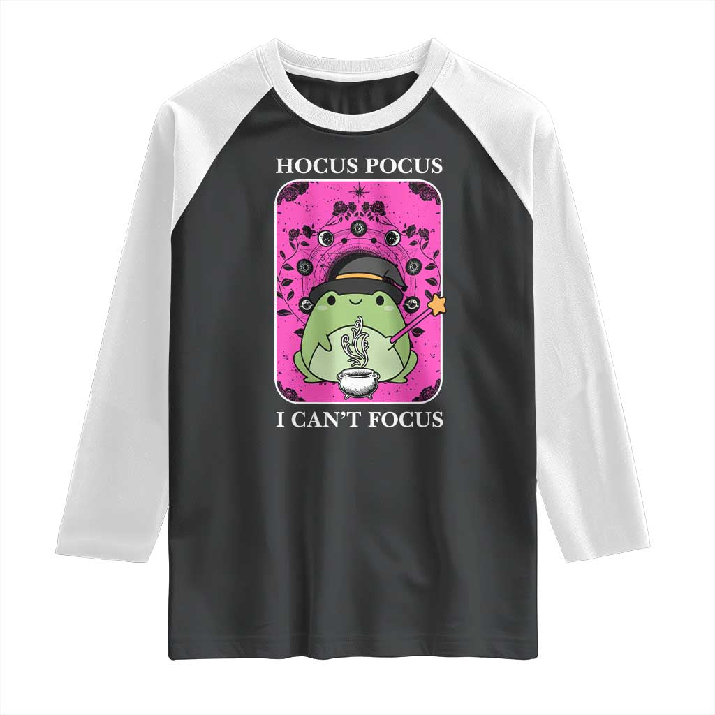 ADHD Meme Raglan Shirt Neurodivergent Wizard Frog I Cant Focus TS10 Black White Print Your Wear