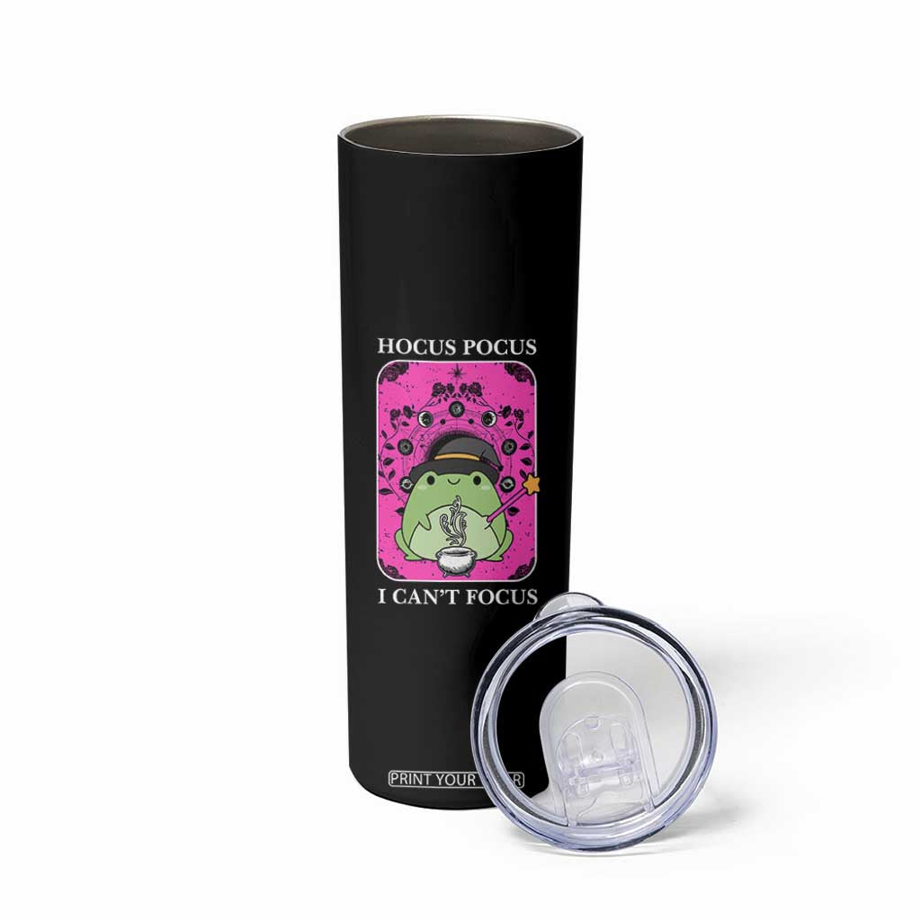 ADHD Meme Skinny Tumbler Neurodivergent Wizard Frog I Cant Focus TS10 Print Your Wear