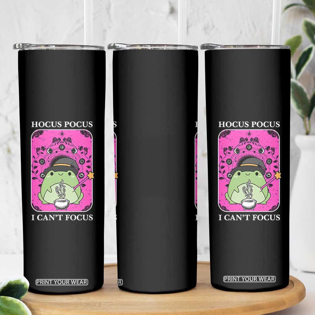 ADHD Meme Skinny Tumbler Neurodivergent Wizard Frog I Cant Focus TS10 Print Your Wear