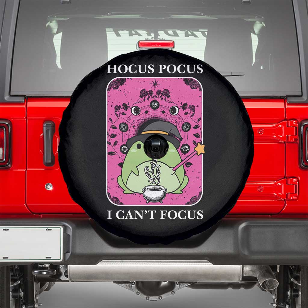 ADHD Meme Spare Tire Cover Neurodivergent Wizard Frog I Cant Focus TS10 Black Print Your Wear