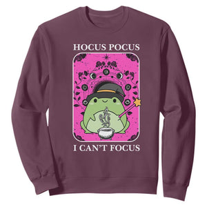 ADHD Meme Sweatshirt Neurodivergent Wizard Frog I Cant Focus TS10 Maroon Print Your Wear