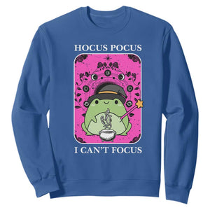 ADHD Meme Sweatshirt Neurodivergent Wizard Frog I Cant Focus TS10 Royal Blue Print Your Wear