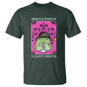 ADHD Meme T Shirt Neurodivergent Wizard Frog I Cant Focus TS10 Dark Forest Green Print Your Wear