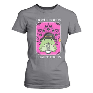 ADHD Meme T Shirt For Women Neurodivergent Wizard Frog I Cant Focus TS10 Charcoal Print Your Wear