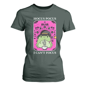 ADHD Meme T Shirt For Women Neurodivergent Wizard Frog I Cant Focus TS10 Dark Forest Green Print Your Wear