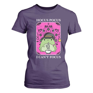 ADHD Meme T Shirt For Women Neurodivergent Wizard Frog I Cant Focus TS10 Purple Print Your Wear