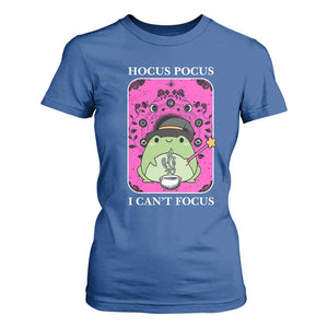 ADHD Meme T Shirt For Women Neurodivergent Wizard Frog I Cant Focus TS10 Royal Blue Print Your Wear