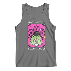 ADHD Meme Tank Top Neurodivergent Wizard Frog I Cant Focus TS10 Black Heather Print Your Wear