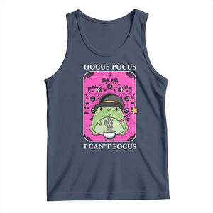 ADHD Meme Tank Top Neurodivergent Wizard Frog I Cant Focus TS10 Navy Print Your Wear