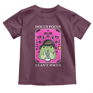 ADHD Meme Toddler T Shirt Neurodivergent Wizard Frog I Cant Focus TS10 Maroon Print Your Wear