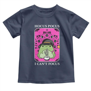 ADHD Meme Toddler T Shirt Neurodivergent Wizard Frog I Cant Focus TS10 Navy Print Your Wear