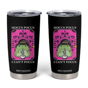 ADHD Meme Tumbler Cup Neurodivergent Wizard Frog I Cant Focus TS10 Black Print Your Wear