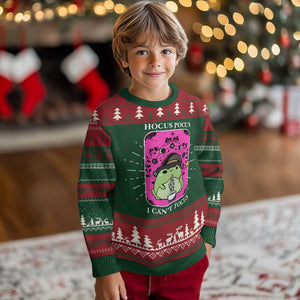ADHD Meme Knit Sweatshirt Neurodivergent Wizard Frog I Cant Focus TS10 Christmas Print Your Wear