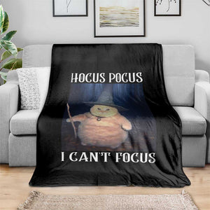 ADHD Cat Meme Throw Blanket Neurodivergent Wizard Cat I Cant Focus TS10 Print Your Wear