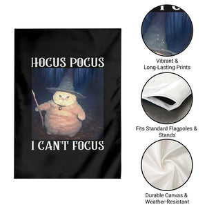 ADHD Cat Meme Garden Flag Neurodivergent Wizard Cat I Cant Focus TS10 Print Your Wear