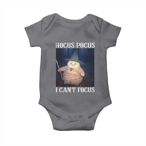 ADHD Cat Meme Baby Onesie Neurodivergent Wizard Cat I Cant Focus TS10 Charcoal Print Your Wear