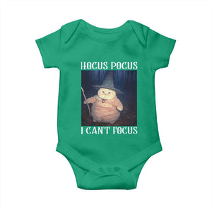 ADHD Cat Meme Baby Onesie Neurodivergent Wizard Cat I Cant Focus TS10 Irish Green Print Your Wear