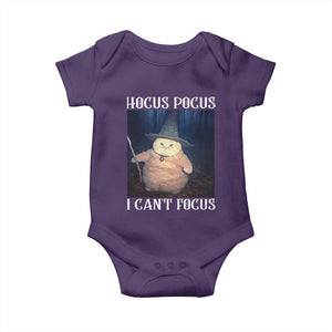 ADHD Cat Meme Baby Onesie Neurodivergent Wizard Cat I Cant Focus TS10 Purple Print Your Wear
