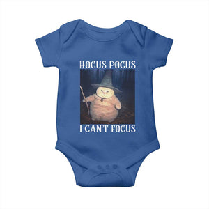 ADHD Cat Meme Baby Onesie Neurodivergent Wizard Cat I Cant Focus TS10 Royal Blue Print Your Wear