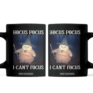 ADHD Cat Meme Coffee Mug Neurodivergent Wizard Cat I Cant Focus TS10 Black Print Your Wear