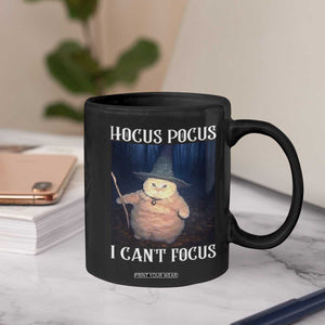 ADHD Cat Meme Coffee Mug Neurodivergent Wizard Cat I Cant Focus TS10 Print Your Wear