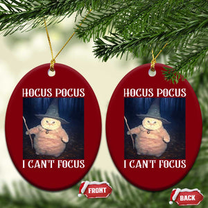 ADHD Cat Meme Ceramic Ornament Neurodivergent Wizard Cat I Cant Focus TS10 Print Your Wear