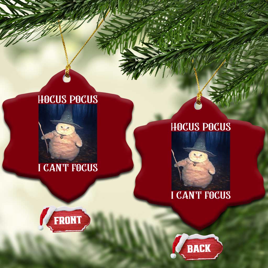 ADHD Cat Meme Ceramic Ornament Neurodivergent Wizard Cat I Cant Focus TS10 Print Your Wear