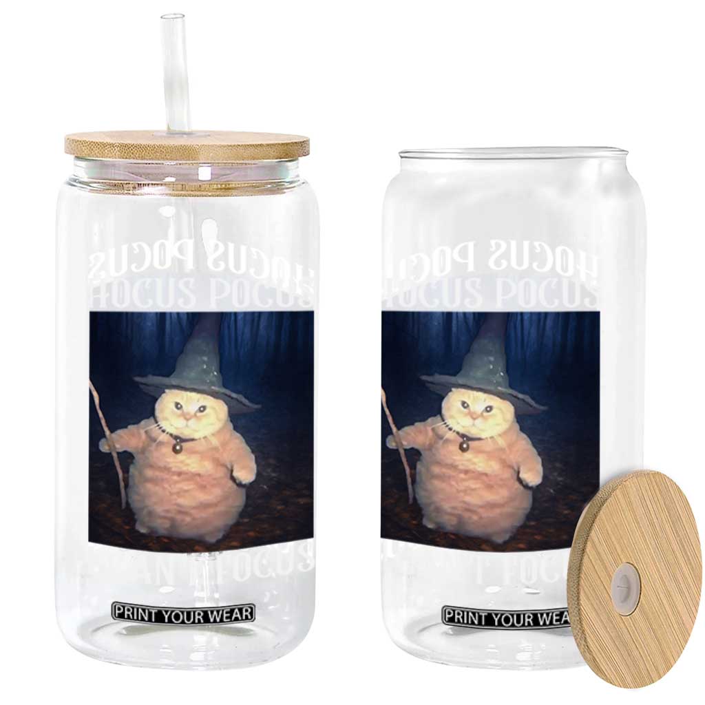 ADHD Cat Meme Glass Can Neurodivergent Wizard Cat I Cant Focus TS10 Print Your Wear