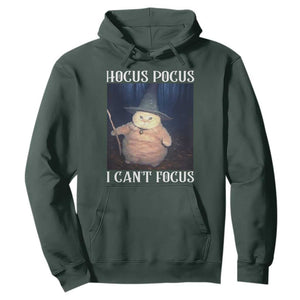 ADHD Cat Meme Hoodie Neurodivergent Wizard Cat I Cant Focus TS10 Dark Forest Green Print Your Wear