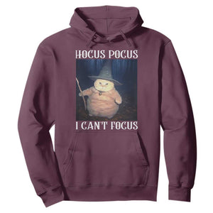 ADHD Cat Meme Hoodie Neurodivergent Wizard Cat I Cant Focus TS10 Maroon Print Your Wear