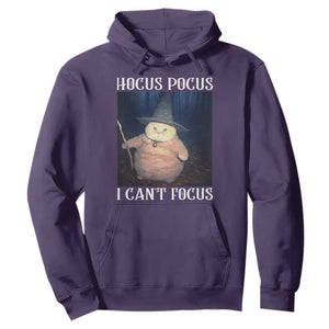 ADHD Cat Meme Hoodie Neurodivergent Wizard Cat I Cant Focus TS10 Purple Print Your Wear