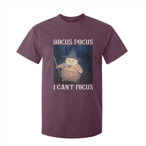 ADHD Cat Meme T Shirt For Kid Neurodivergent Wizard Cat I Cant Focus TS10 Maroon Print Your Wear