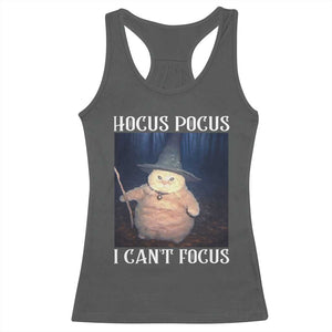 ADHD Cat Meme Racerback Tank Top Neurodivergent Wizard Cat I Cant Focus TS10 Dark Heather Print Your Wear