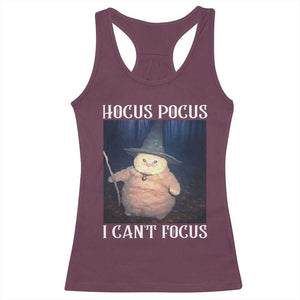 ADHD Cat Meme Racerback Tank Top Neurodivergent Wizard Cat I Cant Focus TS10 Maroon Print Your Wear