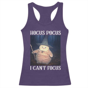 ADHD Cat Meme Racerback Tank Top Neurodivergent Wizard Cat I Cant Focus TS10 Purple Print Your Wear