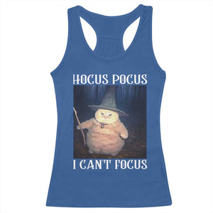 ADHD Cat Meme Racerback Tank Top Neurodivergent Wizard Cat I Cant Focus TS10 Royal Blue Print Your Wear