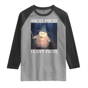 ADHD Cat Meme Raglan Shirt Neurodivergent Wizard Cat I Cant Focus TS10 Sport Gray Black Print Your Wear
