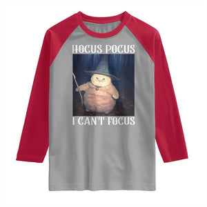 ADHD Cat Meme Raglan Shirt Neurodivergent Wizard Cat I Cant Focus TS10 Sport Gray Red Print Your Wear