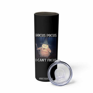 ADHD Cat Meme Skinny Tumbler Neurodivergent Wizard Cat I Cant Focus TS10 Print Your Wear