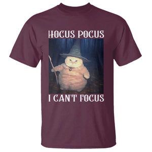 ADHD Cat Meme T Shirt Neurodivergent Wizard Cat I Cant Focus TS10 Maroon Print Your Wear