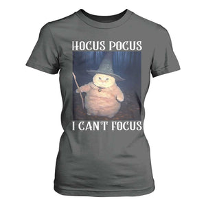 ADHD Cat Meme T Shirt For Women Neurodivergent Wizard Cat I Cant Focus TS10 Dark Heather Print Your Wear