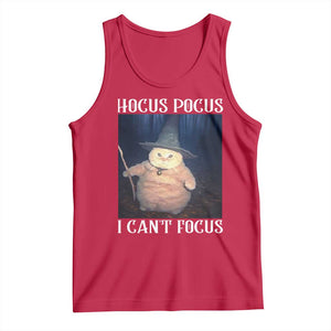 ADHD Cat Meme Tank Top Neurodivergent Wizard Cat I Cant Focus TS10 Red Print Your Wear
