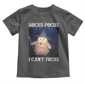 ADHD Cat Meme Toddler T Shirt Neurodivergent Wizard Cat I Cant Focus TS10 Dark Heather Print Your Wear