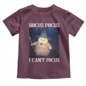 ADHD Cat Meme Toddler T Shirt Neurodivergent Wizard Cat I Cant Focus TS10 Maroon Print Your Wear