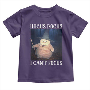 ADHD Cat Meme Toddler T Shirt Neurodivergent Wizard Cat I Cant Focus TS10 Purple Print Your Wear