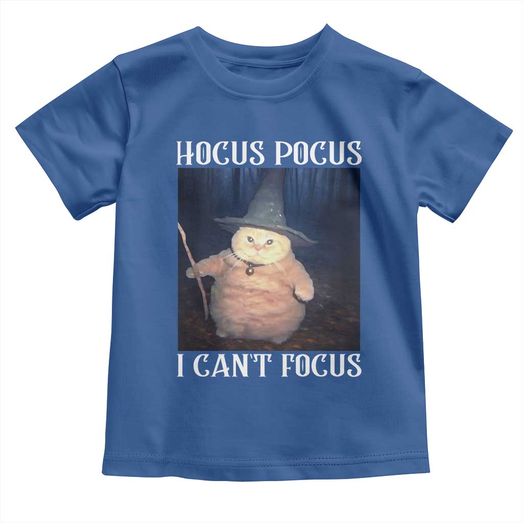 ADHD Cat Meme Toddler T Shirt Neurodivergent Wizard Cat I Cant Focus TS10 Royal Blue Print Your Wear