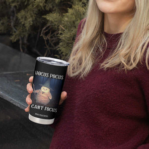 ADHD Cat Meme Tumbler Cup Neurodivergent Wizard Cat I Cant Focus TS10 Print Your Wear
