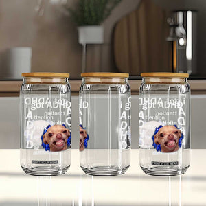 Funny ADHD Dog Meme Glass Can Attention Deficit Hey Dog Humor Lovers TS10 Print Your Wear